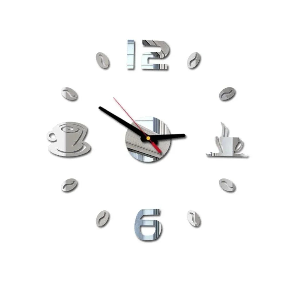 Horloge Murale | Sticker DIY Personnalisable Café Original | Café Personnalisé | Oda