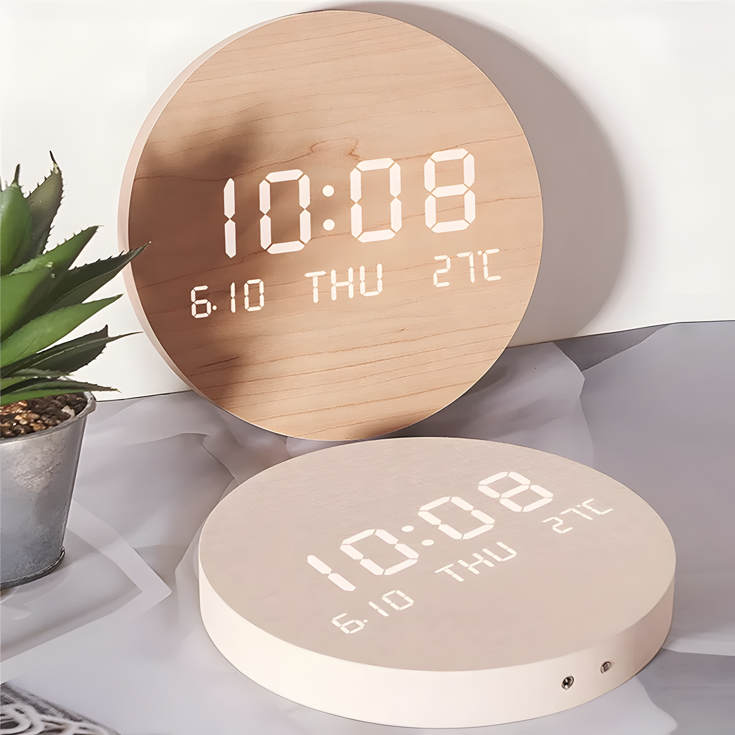 Horloge Murale | Led Bois Numérique | Led Bois Luxe | Briza