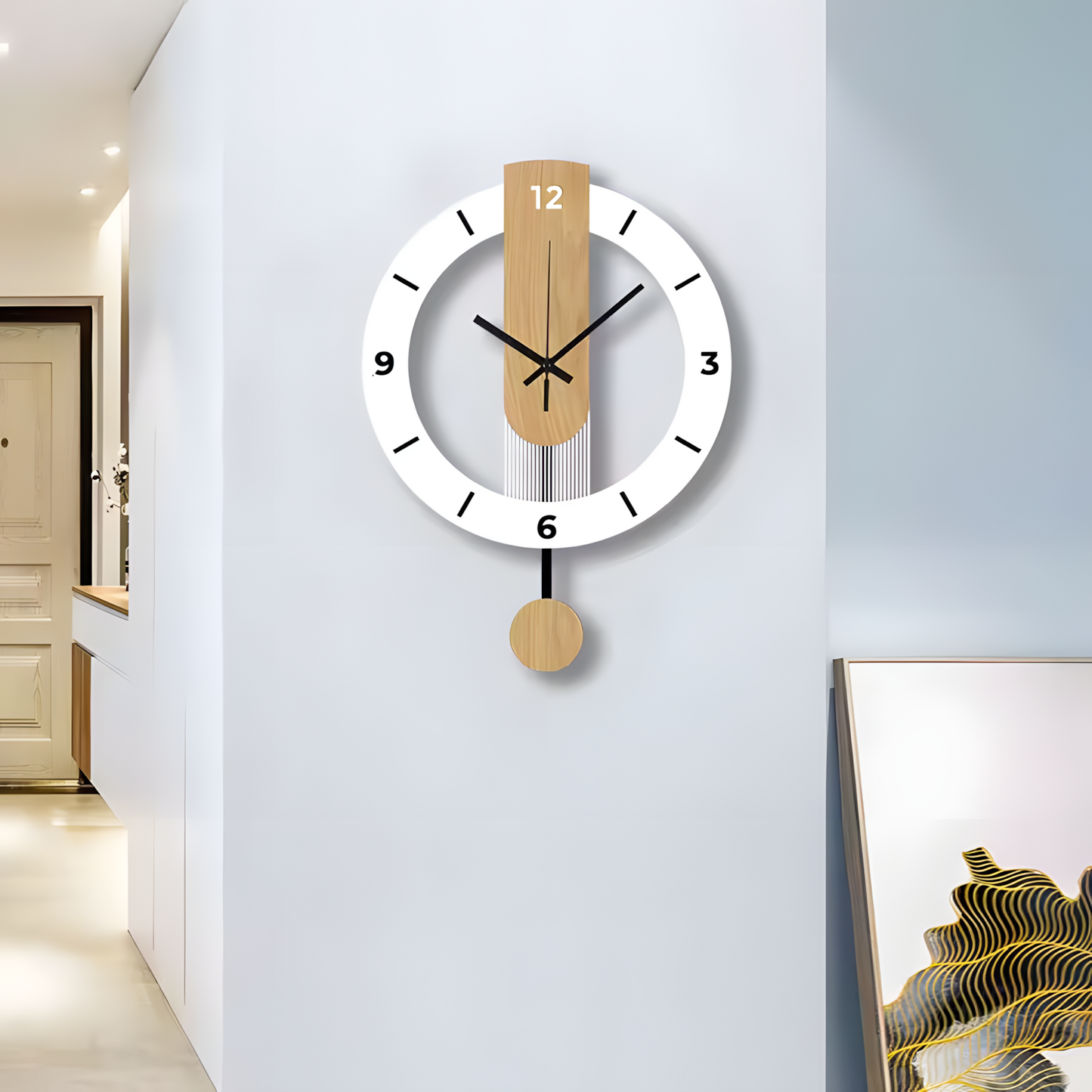 Horloge Murale | Romaine Acrylique Bois Noble | Bois Noble Romaine | Sora