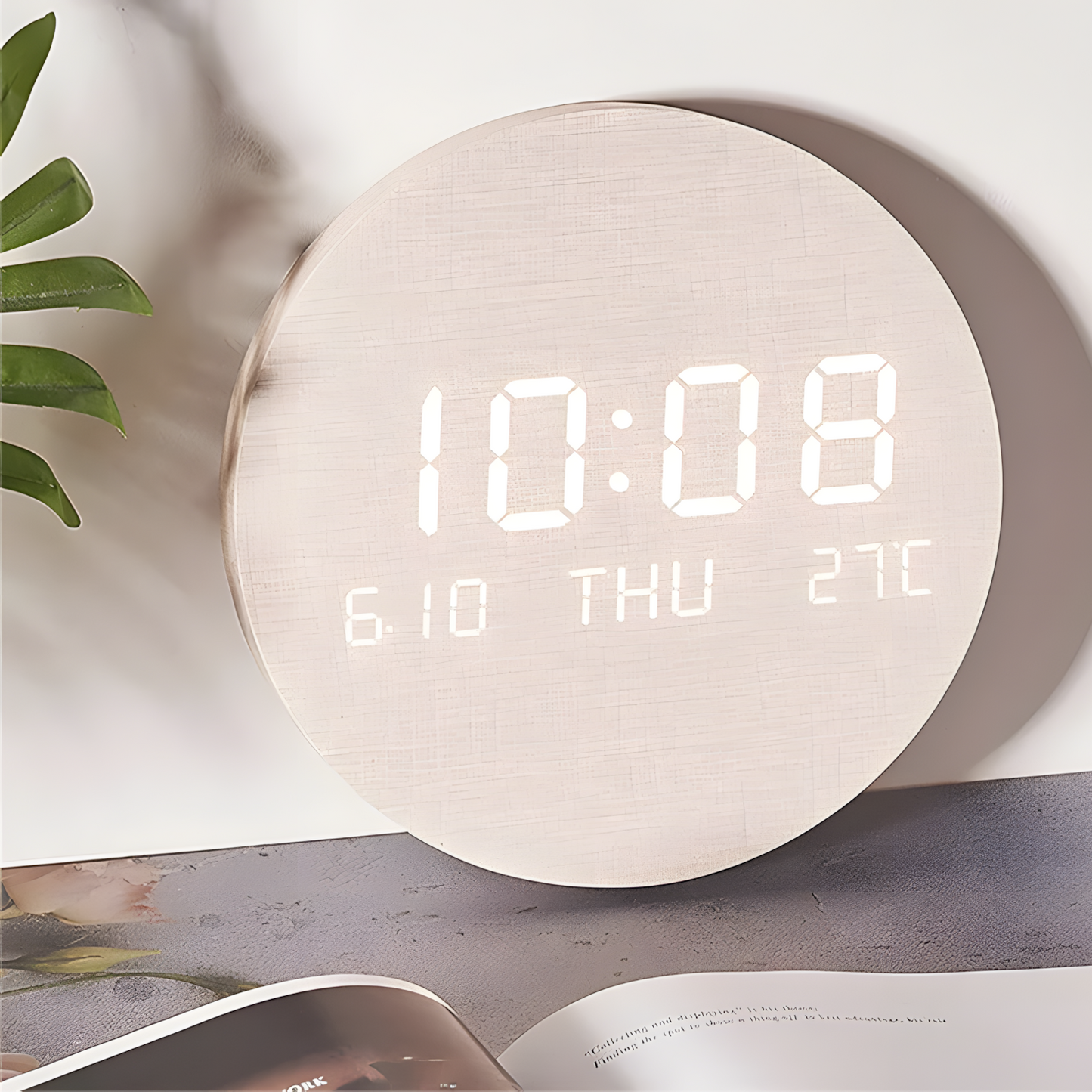 Horloge Murale | Led Bois Numérique | Led Bois Luxe | Briza