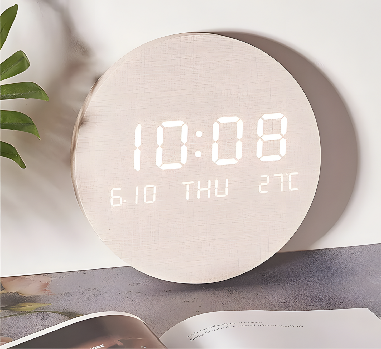 Horloge Murale | Led Bois Numérique | Led Bois Luxe | Briza