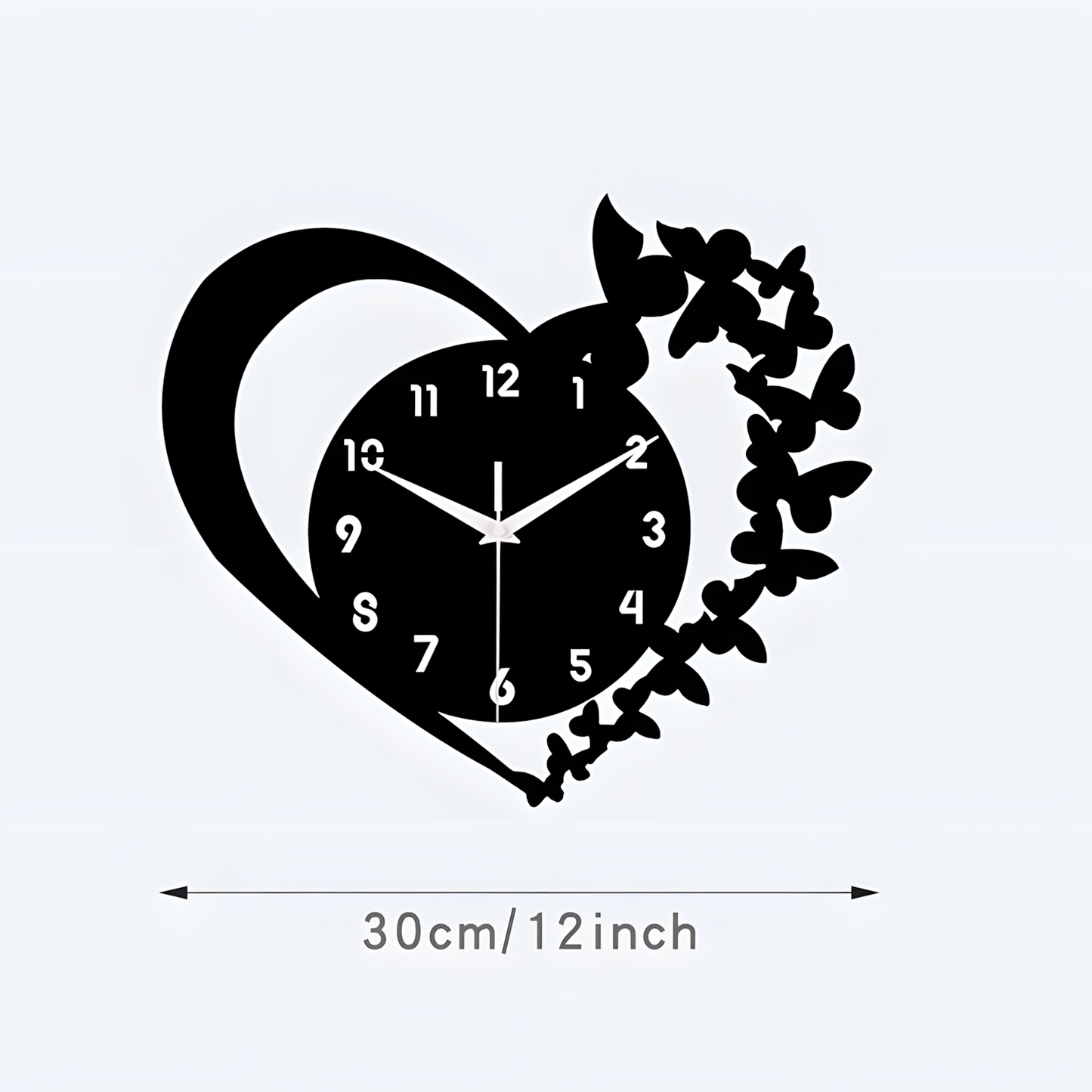 Horloge Murale | Coeur Acrylique Élégant | Coeur Élégant | Gwyn
