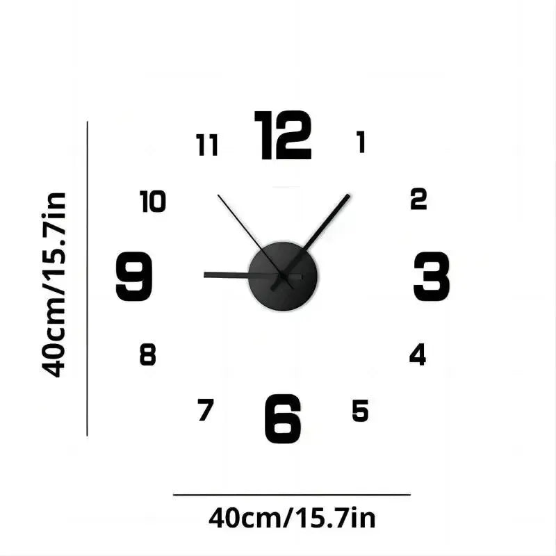 Horloge Murale | Stickers DIY Personnalisables Avec Grandes Aiguilles | Aiguilles Personnalisées | Remy