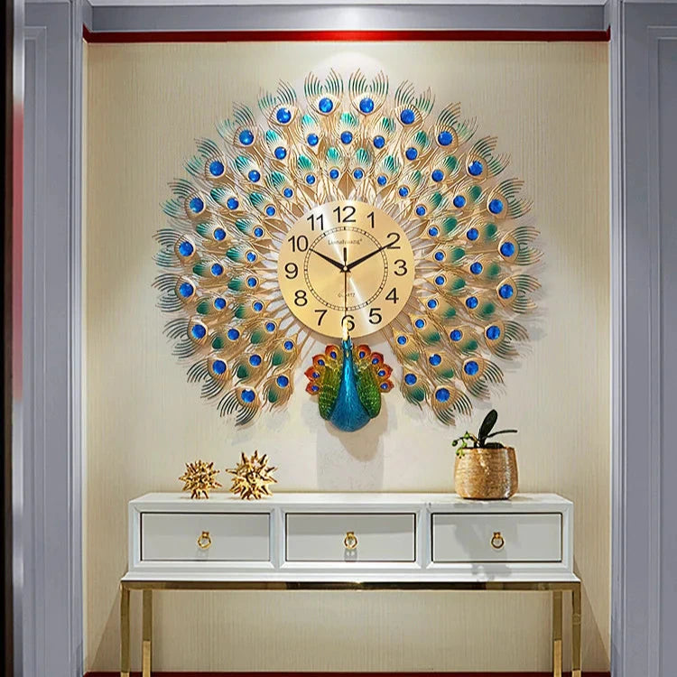 Horloge Murale | Design Paon Majestueux | Zarek