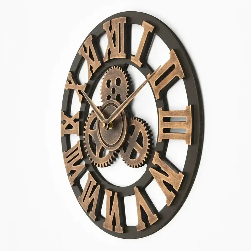 Horloge Murale | Engrenages Industriel Vintage | Engrenages Vintage | Gage