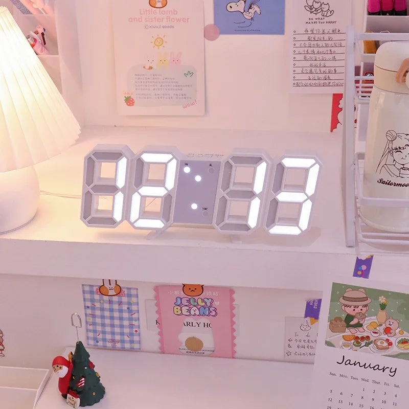 Horloge Murale | Numérique LED Moderne | Tech Temps | TeknoTid