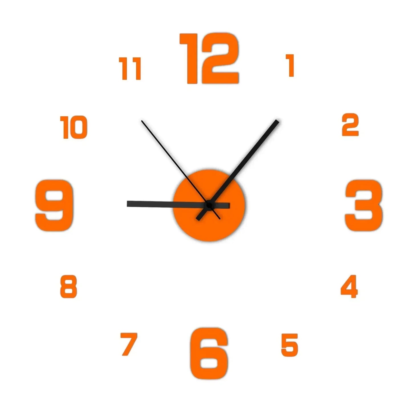 Horloge Murale | Stickers DIY Personnalisables Avec Grandes Aiguilles | Aiguilles Personnalisées | Remy