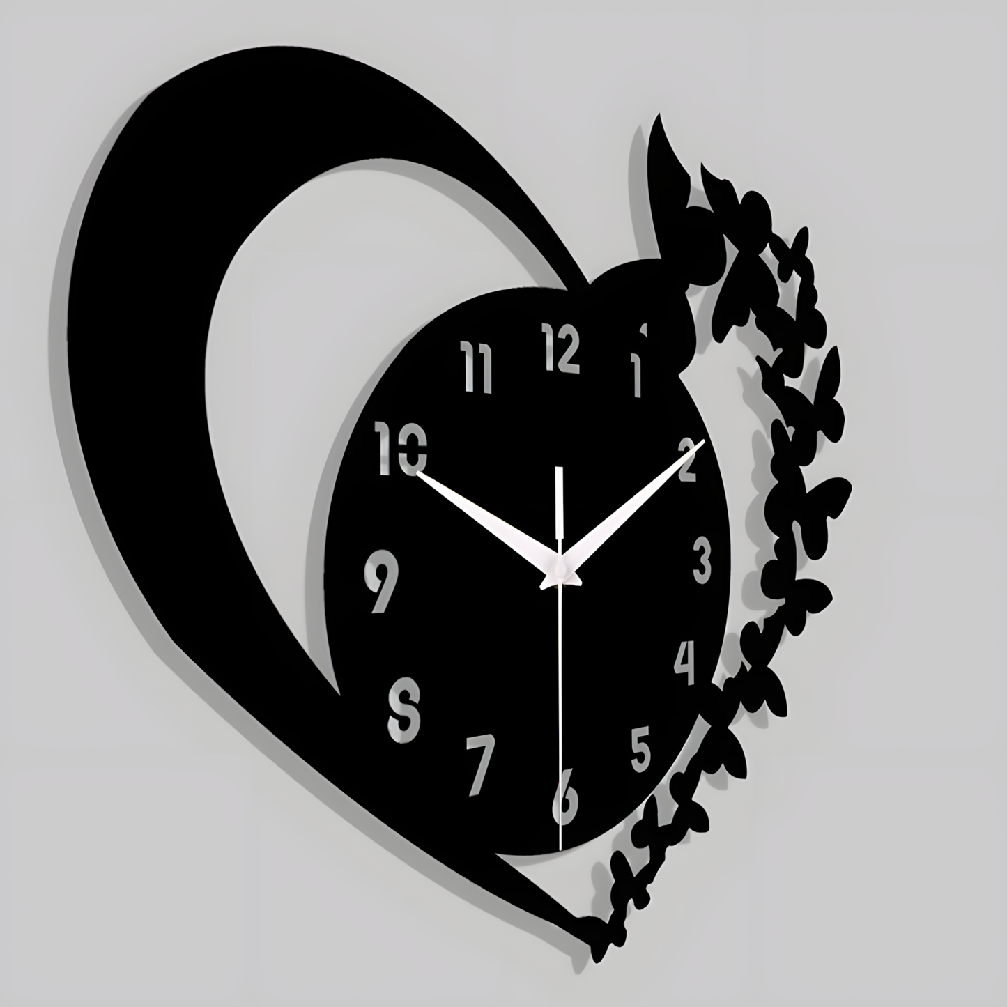Horloge Murale | Coeur Acrylique Élégant | Coeur Élégant | Gwyn