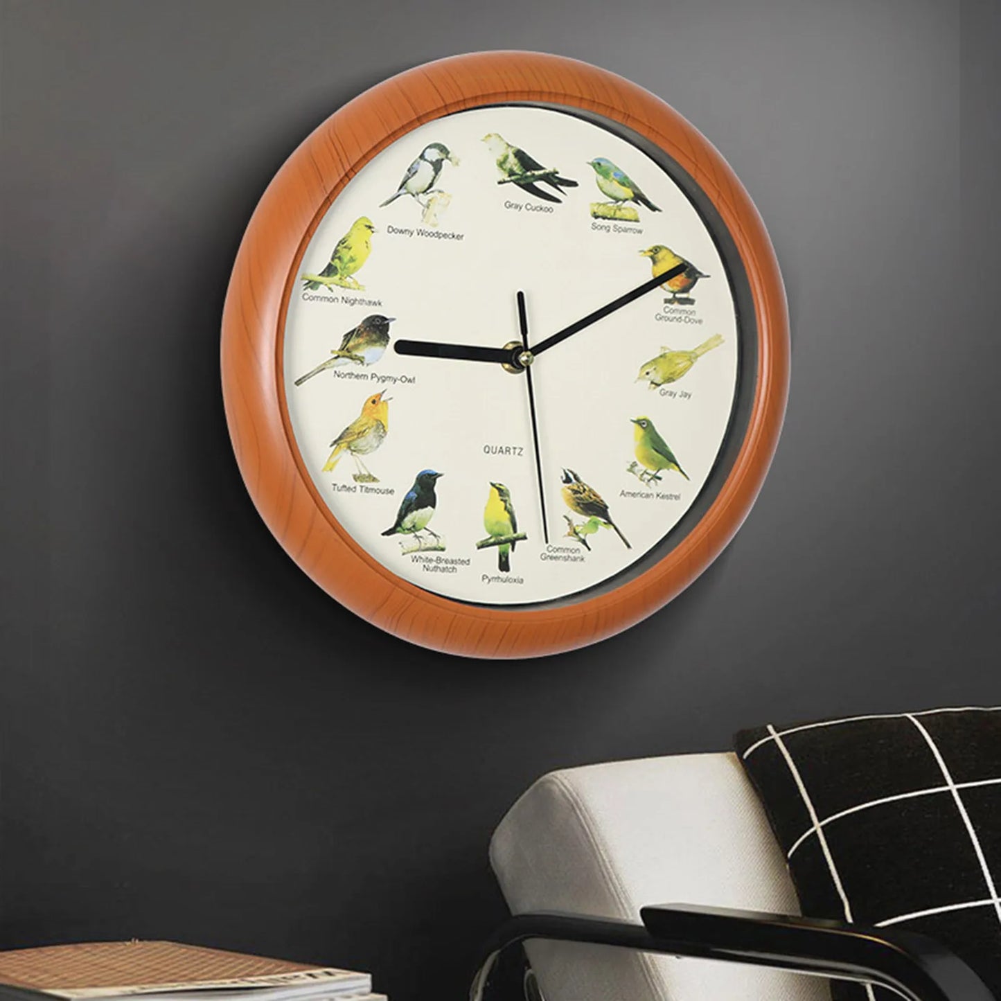 Horloge Murale | Motif Oiseau Décorative | Oiseau Décoratif | Ava