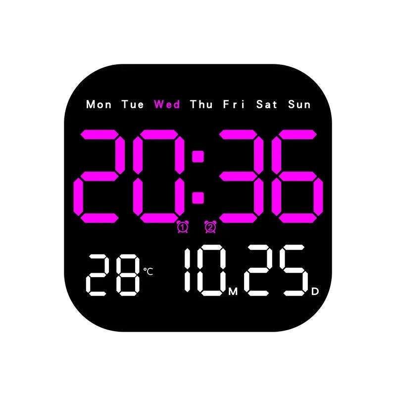 Horloge Murale | Led Multifonction Numérique| Led Multifonction | Paxon