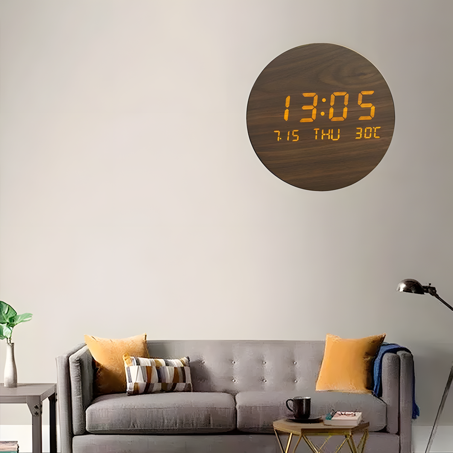 Horloge Murale | Led Bois Numérique | Led Bois Luxe | Briza