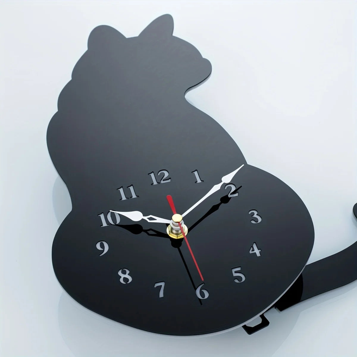 Horloge Murale | Chat Noir Design | Noir