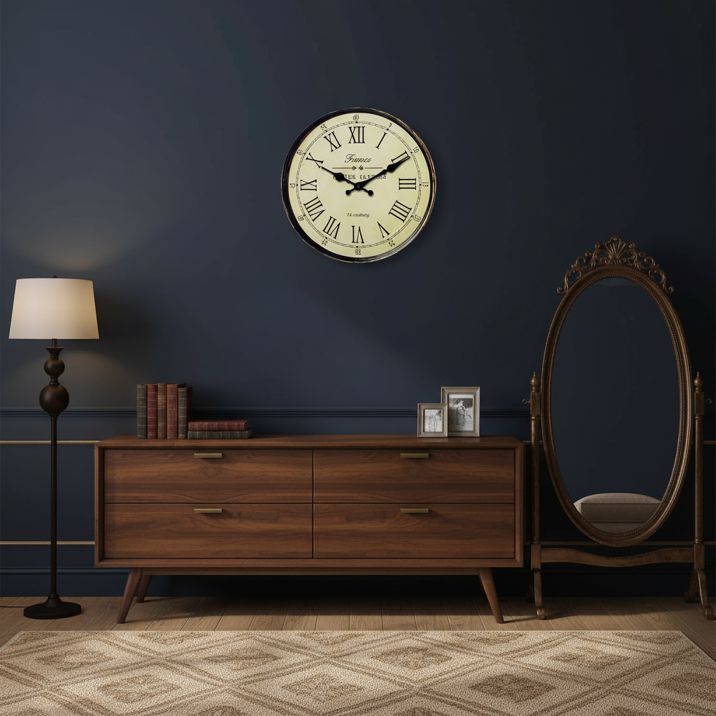 Horloge Murale | Style Café Retro l Sage