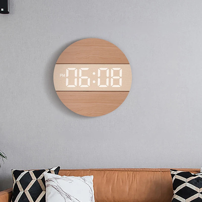 Horloge Murale | Digitale Bois | Bois Numérique | Jenson