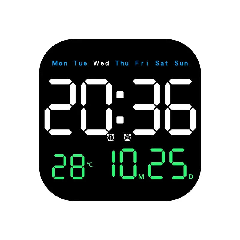 Horloge Murale | Led Multifonction Numérique| Led Multifonction | Paxon