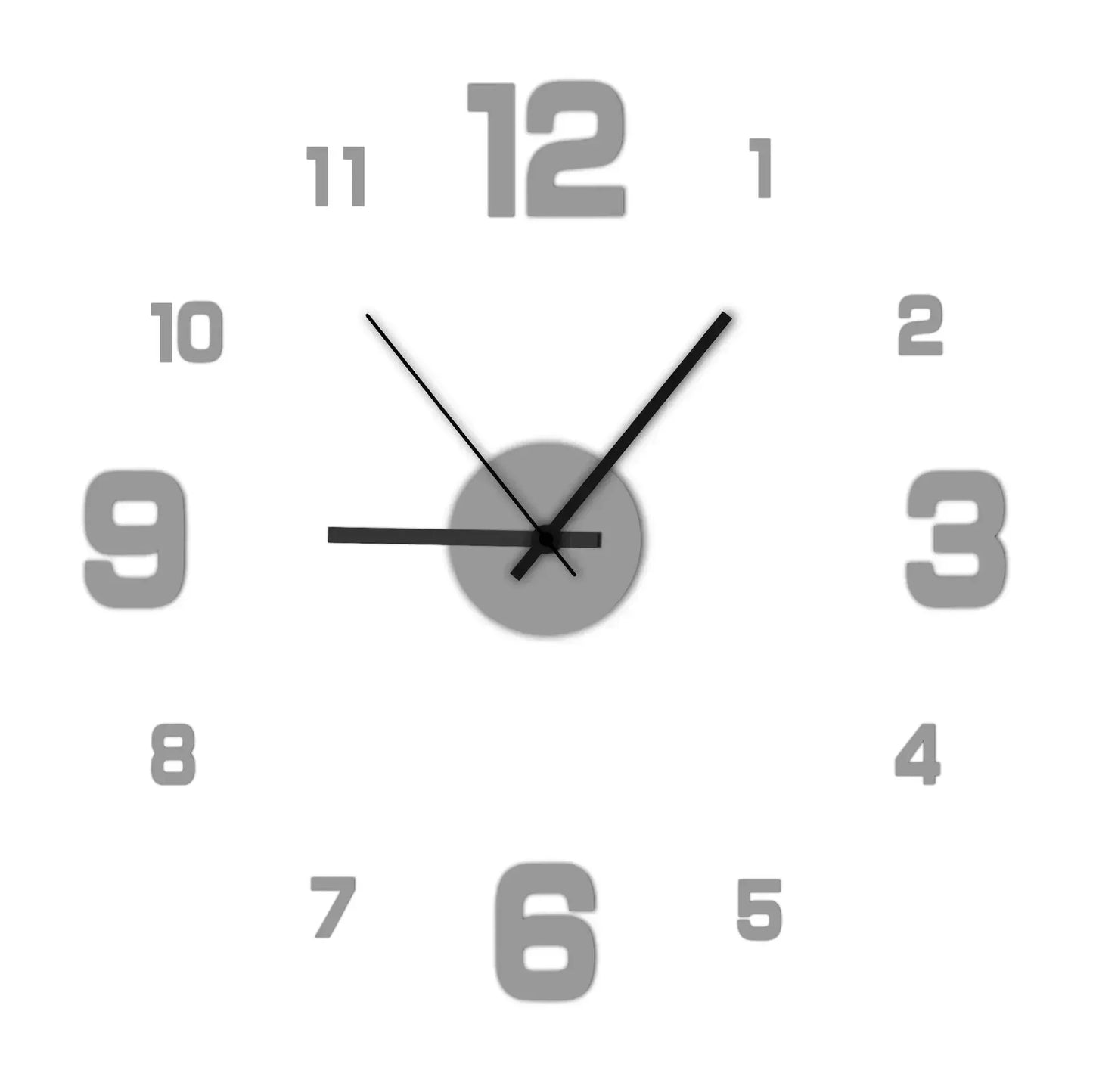 Horloge Murale | Stickers DIY Personnalisables Avec Grandes Aiguilles | Aiguilles Personnalisées | Remy