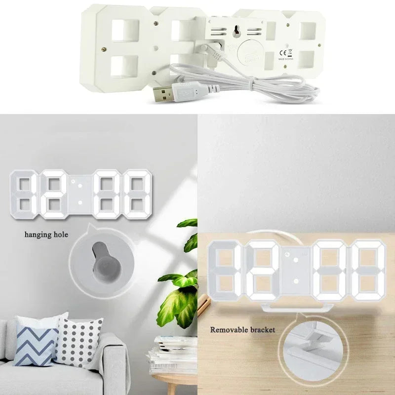 Horloge Murale | Numérique LED Moderne | Tech Temps | TeknoTid