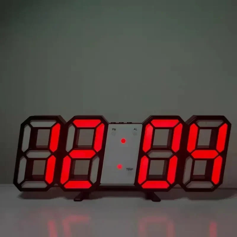 Horloge Murale | Numérique LED Moderne | Tech Temps | TeknoTid