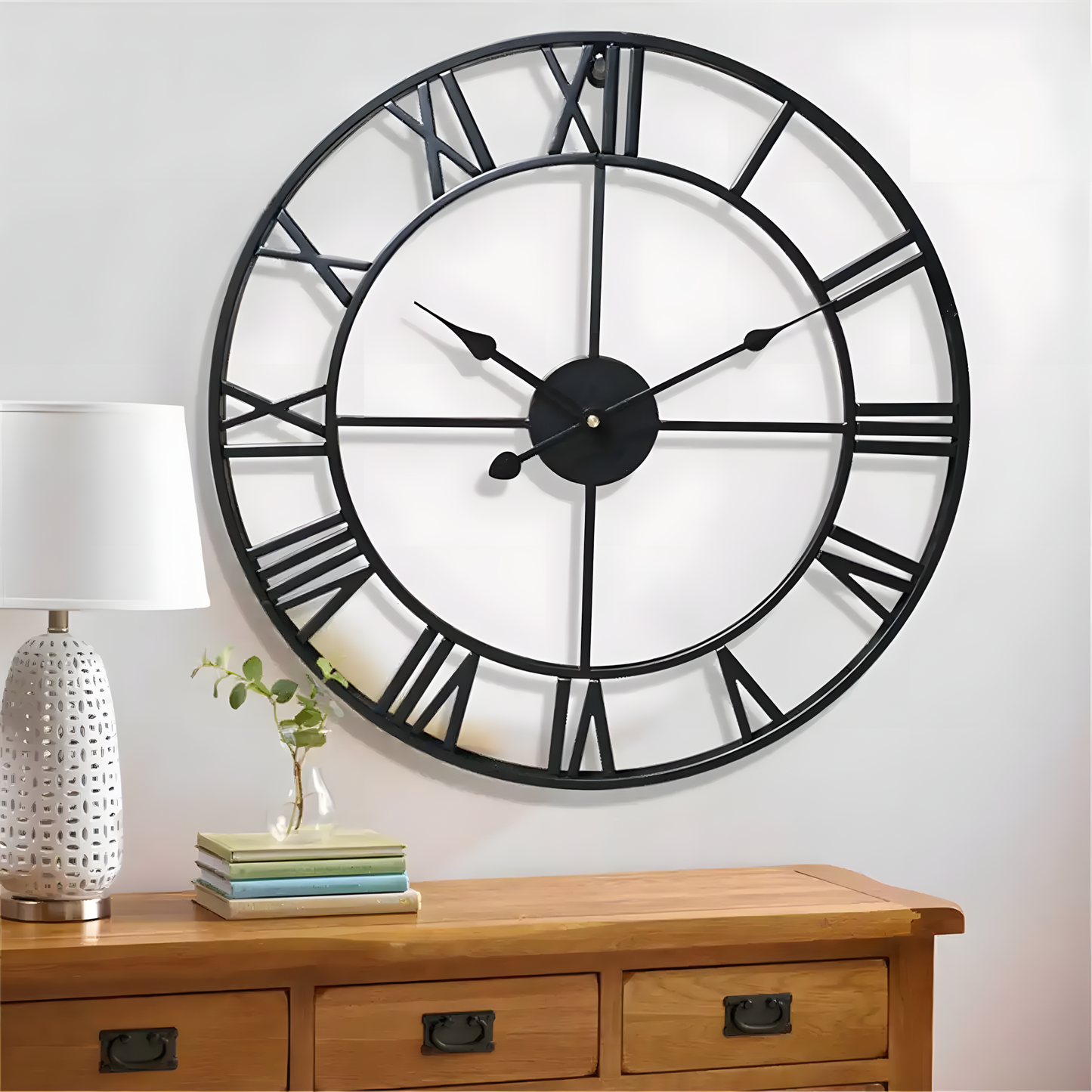 Horloge Murale | Romaine Métal Élégante | Métal Élégant Romaine | Tova