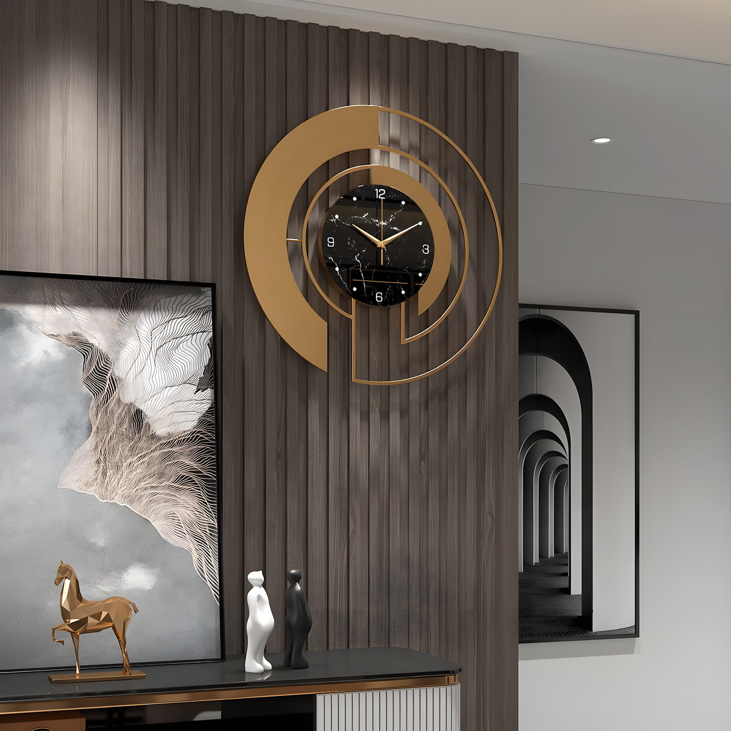 Horloge Murale | Luxe Métal Précieux | Métal Luxe | Vega