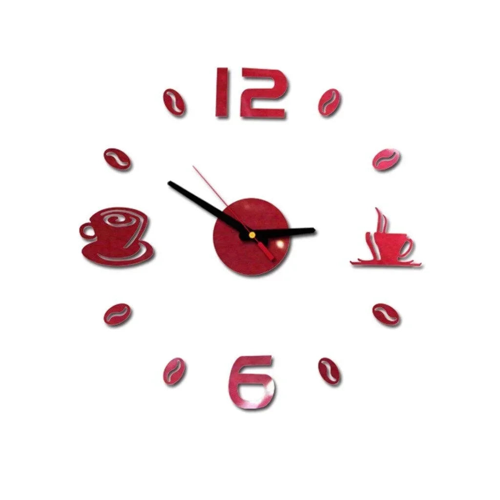 Horloge Murale | Sticker DIY Personnalisable Café Original | Café Personnalisé | Oda
