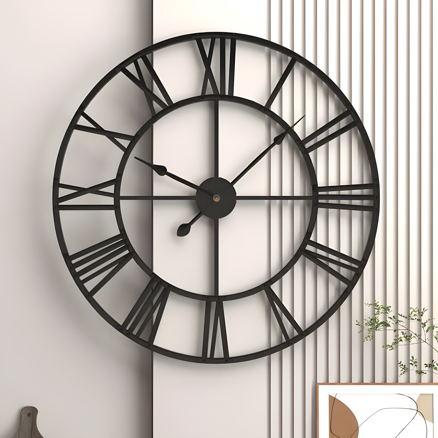 Horloge Murale | Romaine Métal Élégante | Métal Élégant Romaine | Tova