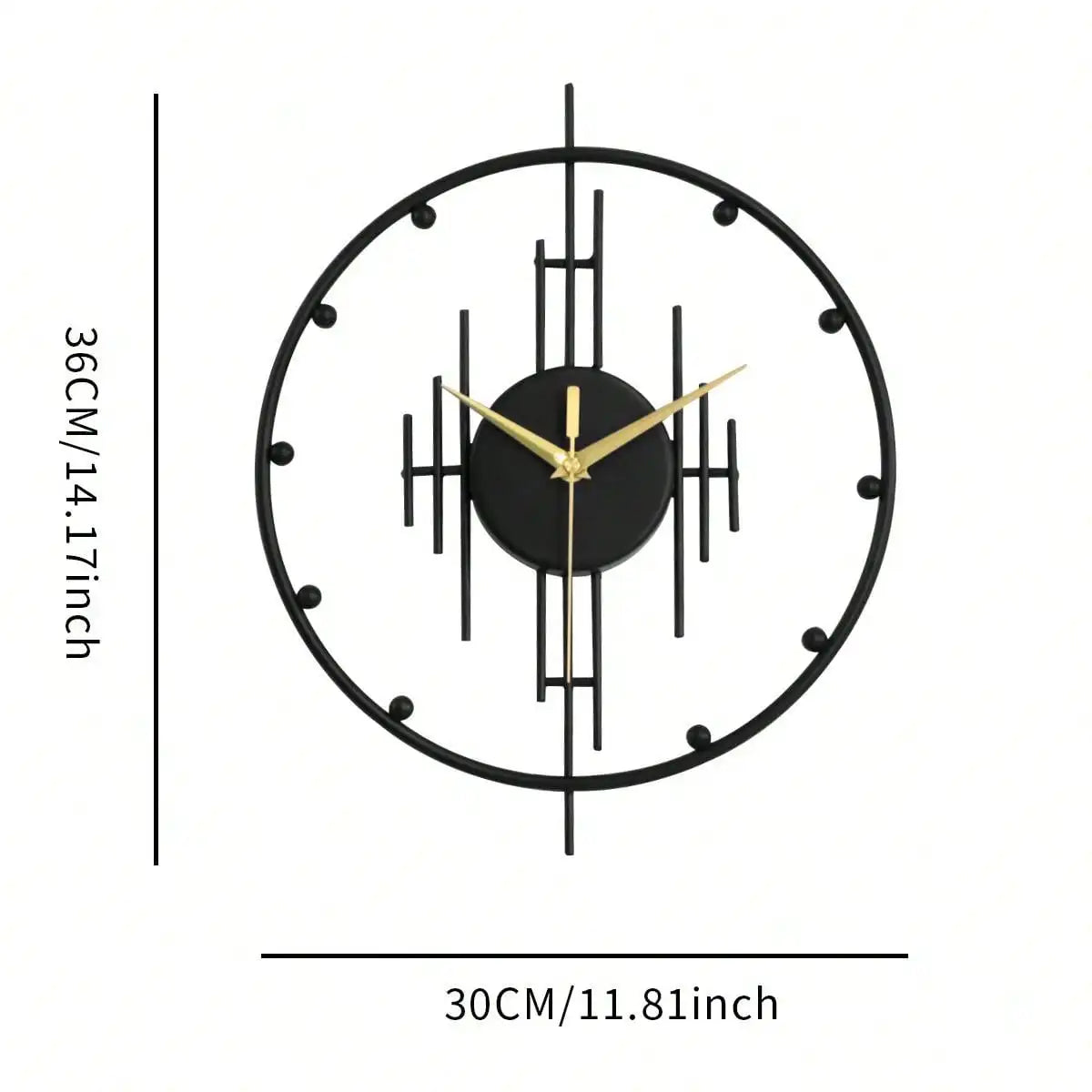 Horloge Murale | Métal Design Minimaliste | Minimaliste Métal | Kato