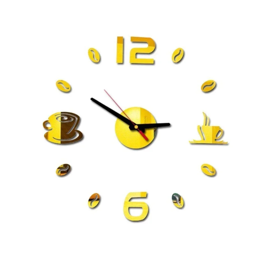 Horloge Murale | Sticker DIY Personnalisable Café Original | Café Personnalisé | Oda