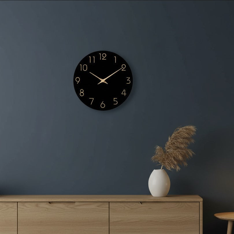 Horloge Murale | Ronde Rétro Élégante | Style Rétro Chic | Niko