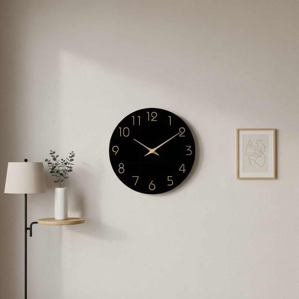 Horloge Murale | Ronde Rétro Élégante | Style Rétro Chic | Niko