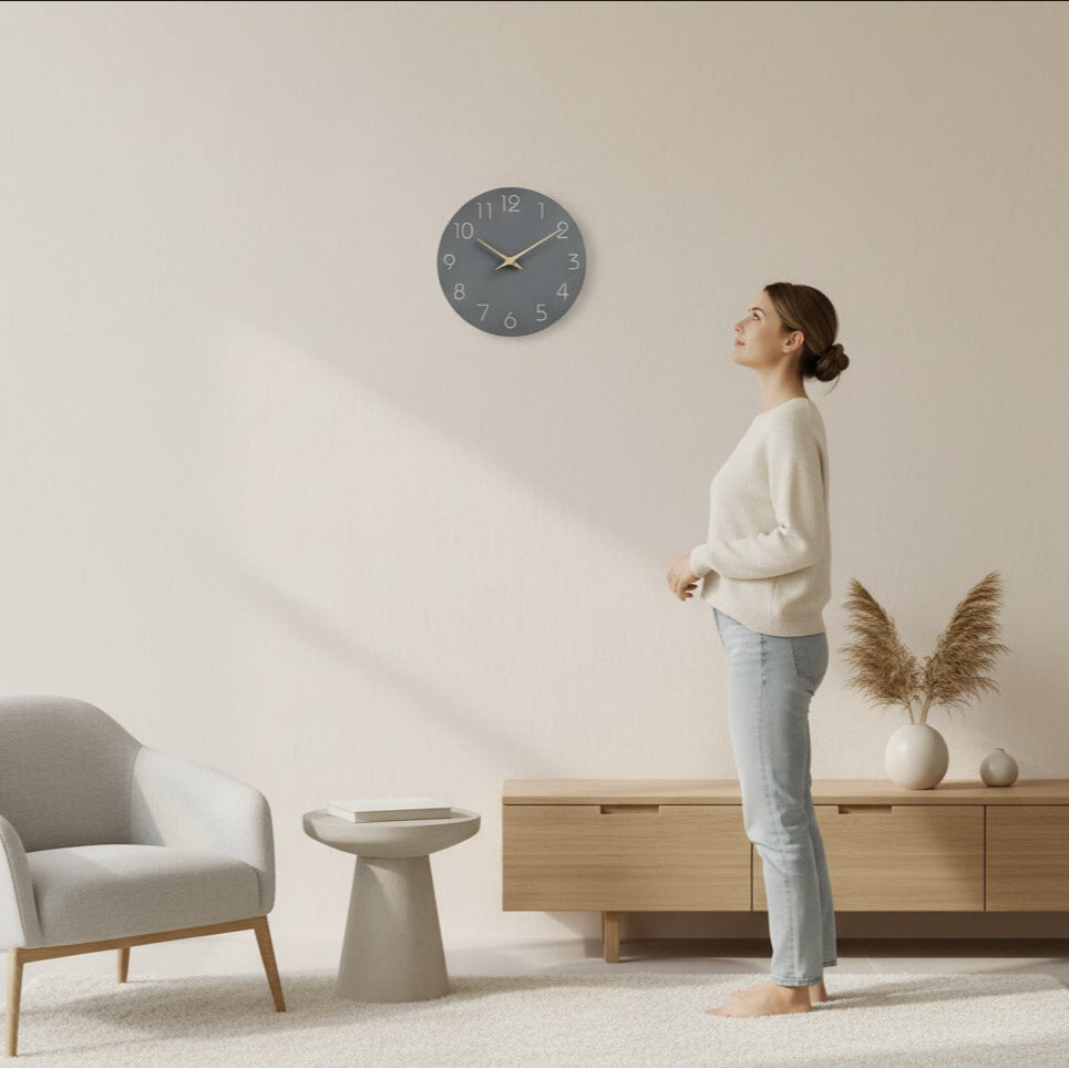 Horloge Murale | Ronde Rétro Élégante | Style Rétro Chic | Niko