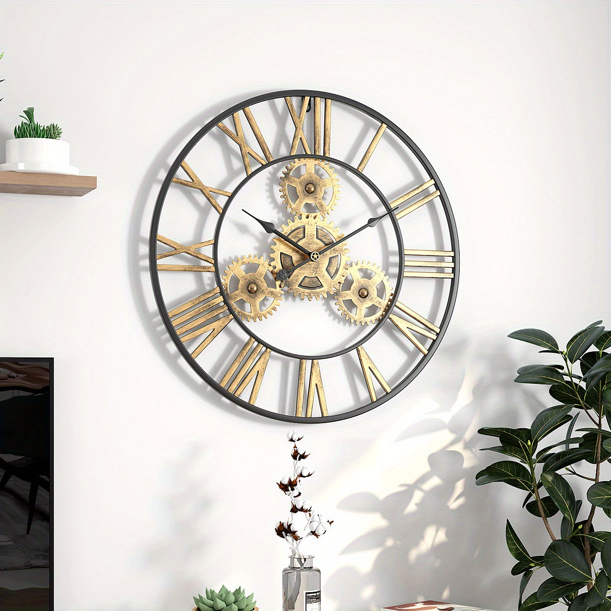 Horloge Murale | Steampunk Grand Engrenage | Temps Machine | ÅngMask