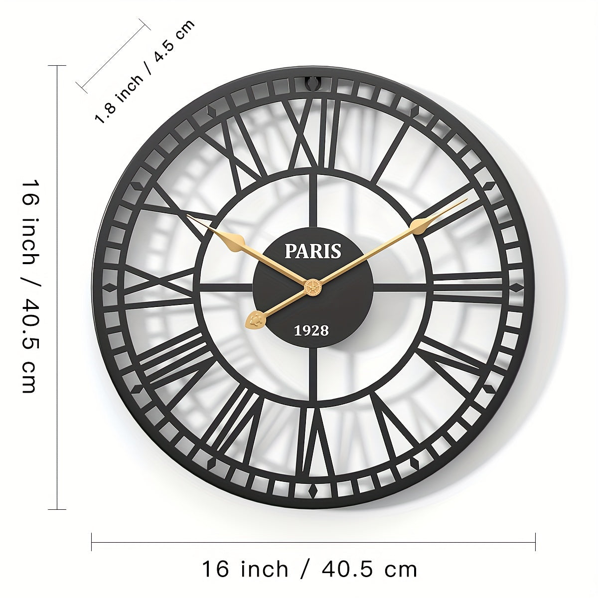 Horloge Murale | Design Chiffre Romain Romantique | Bon Temps | Årstid