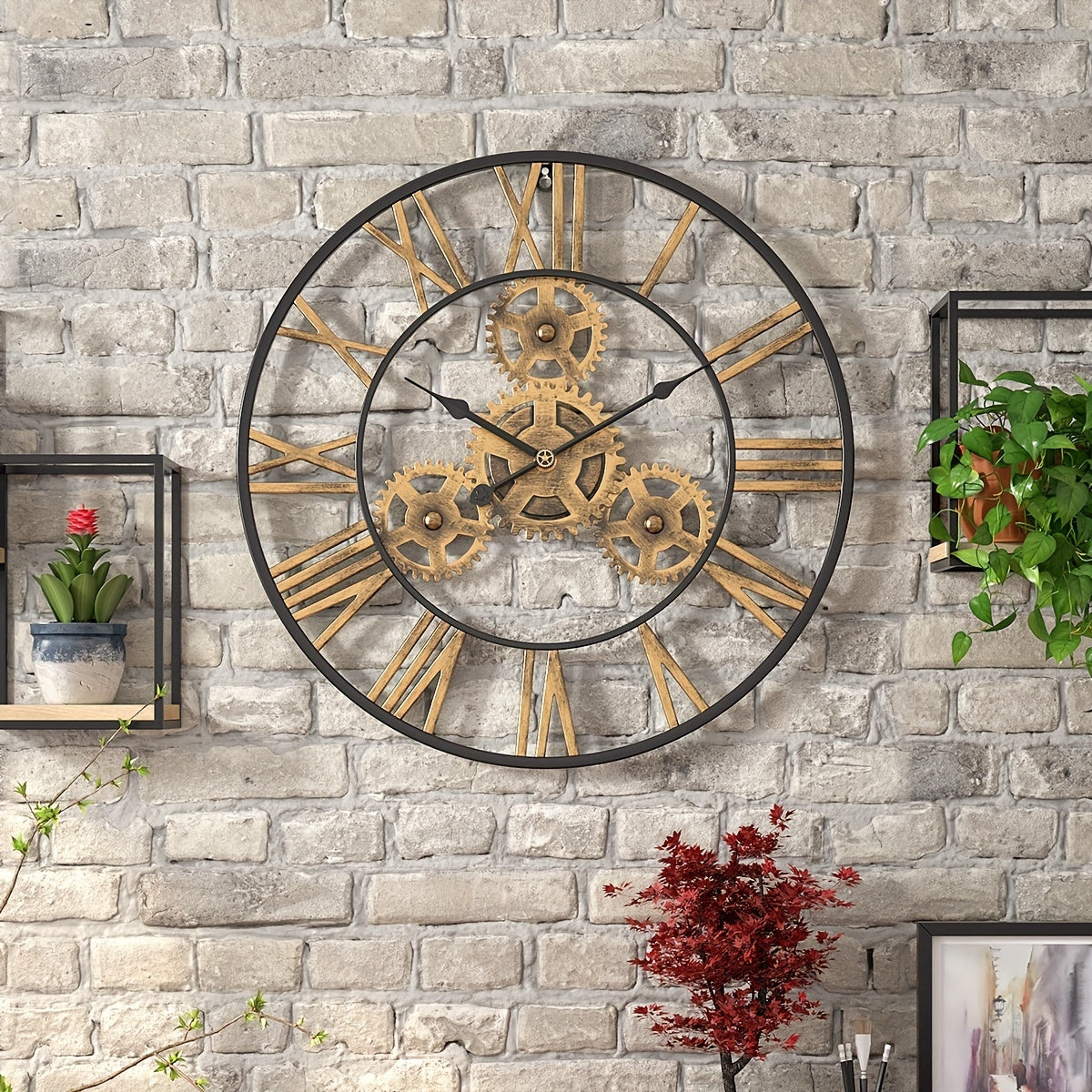 Horloge Murale | Steampunk Grand Engrenage | Temps Machine | ÅngMask