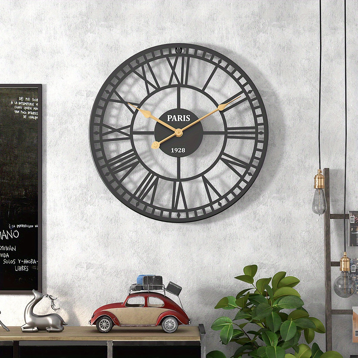 Horloge Murale | Design Chiffre Romain Romantique | Bon Temps | Årstid