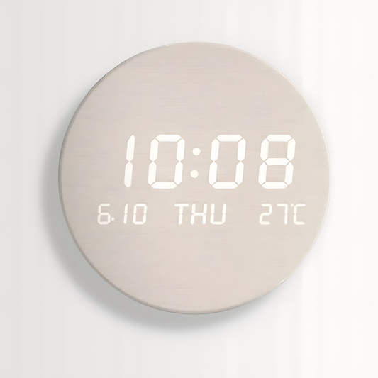 Horloge Murale | Led Bois Numérique | Led Bois Luxe | Briza