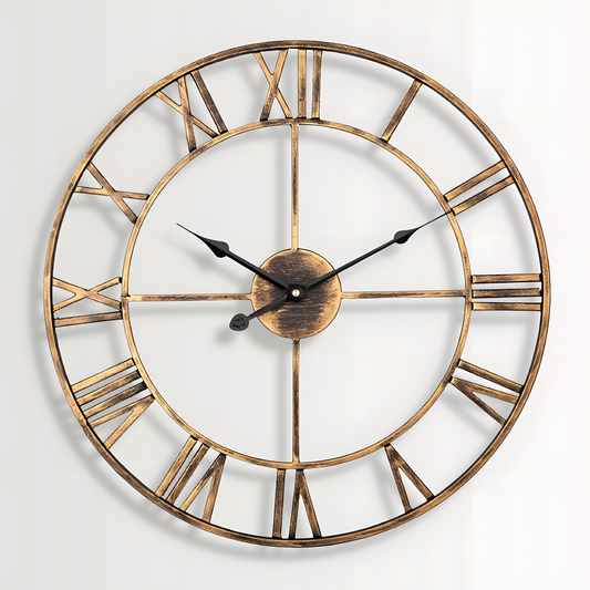 Horloge Murale | Romaine Métal Élégante | Métal Élégant Romaine | Tova
