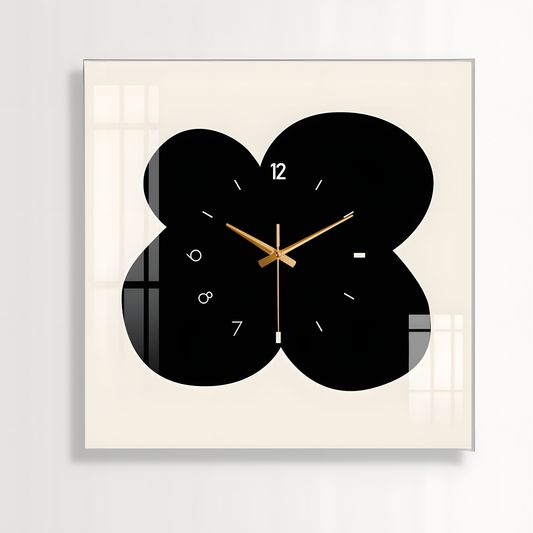 Horloge Murale | Fleurs Noir & Blanc | Image Art | ArtGall