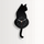 Horloge Murale | Chat Noir Design | Noir