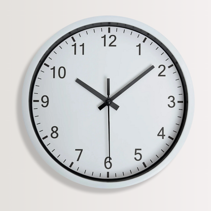 Horloge Murale | Blanche Épurée | Pur Style | Lys