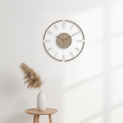 Horloge Murale | Bois Massif Nordique | Simple Élégance | Koda