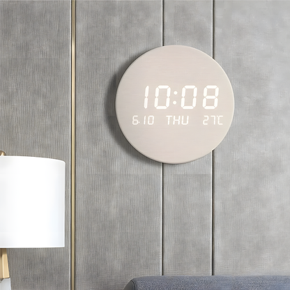 Horloge Murale | Led Bois Numérique | Led Bois Luxe | Briza