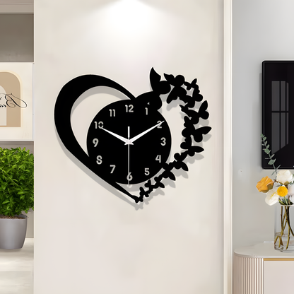 Horloge Murale | Coeur Acrylique Élégant | Coeur Élégant | Gwyn