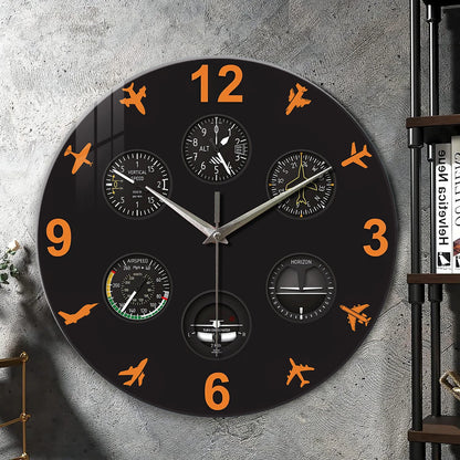 Horloge Murale | Aviation Style Cockpit | Aviation Chic | Flyg
