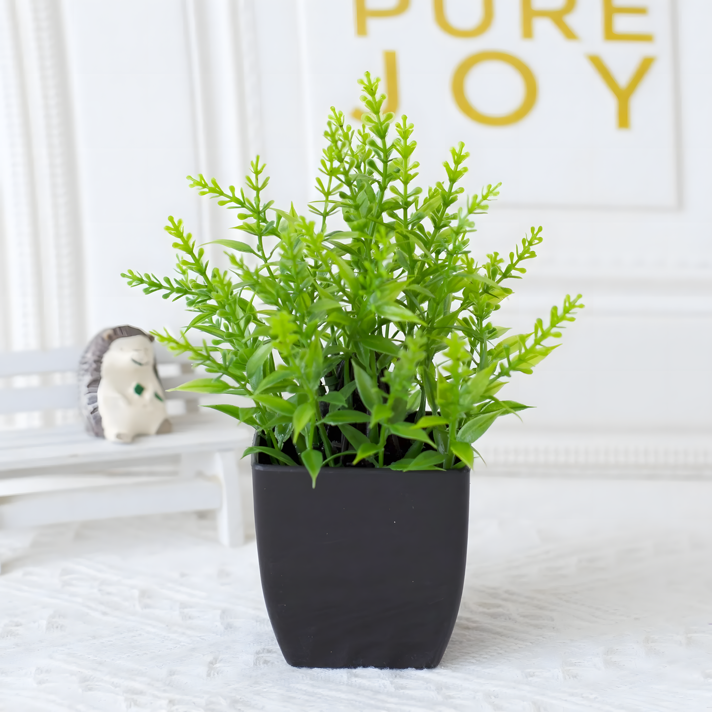 Plante Artificielle l Petit Pot Noir 18 cm l Euka