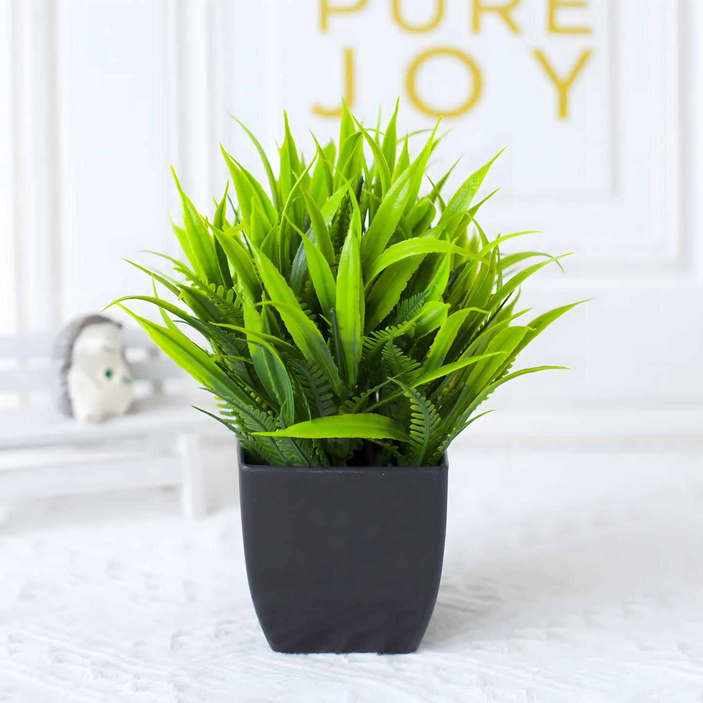 Plante Artificielle l Petit Pot Noir 18 cm l Euka